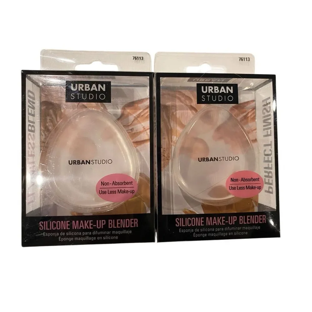Urban Studio Silicone Makeup Blender Lot Of 2 New In Box Clear Set Cosmetics